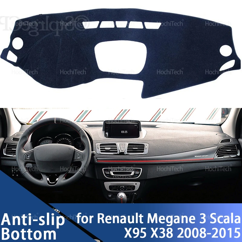 

Чехол на приборную панель автомобиля, избегайте света, накладка на приборную платформу, коврик для Renault Megane 3 III MK3 Coupe CC GT LHD RHD