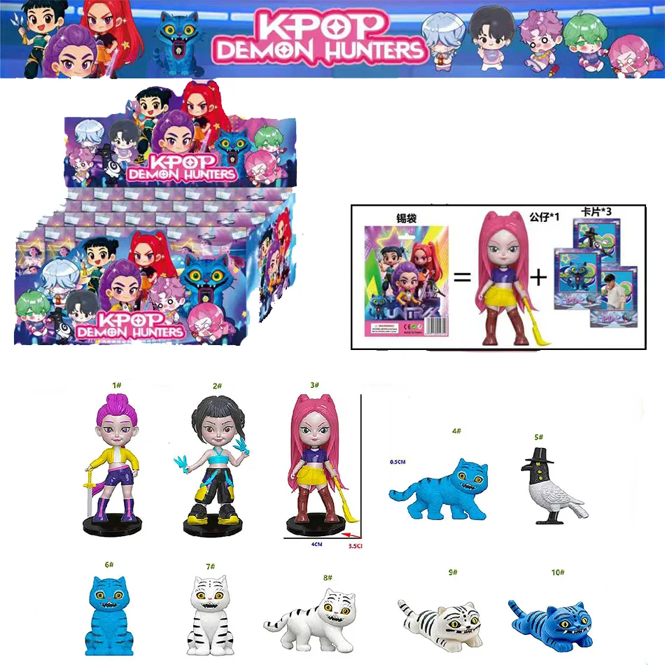 2025 K-pop Demon Hunters Blind Box Devil Saja Collect Anime Figure Kid Party Cosplay Gaming Cartoon Decorative Christmas Gift