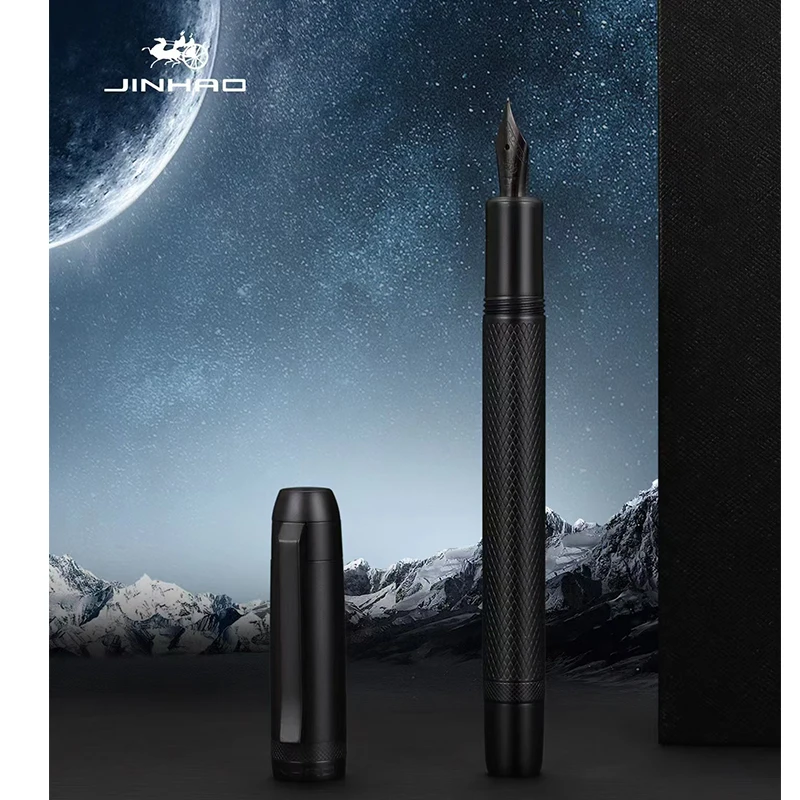 Jinhao 92 Luxury Metal Fountain Pen - Ergonomic, Twist Cap, Medium Nib with Converter - Ideal for Office & School Use, Includes view 6