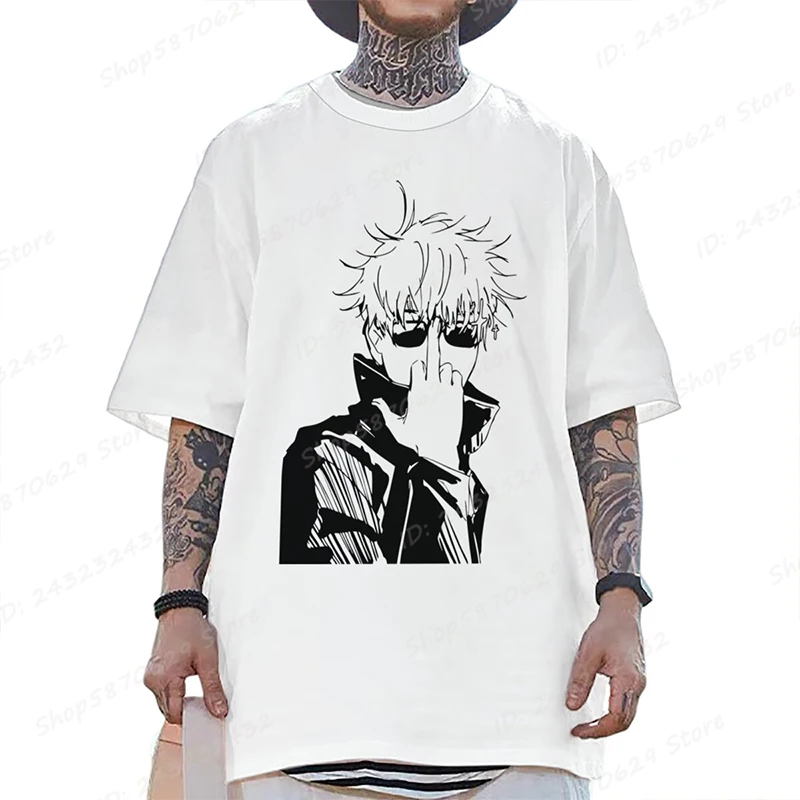 

Jujutsu Kaisen Gojo Satoru T-shirts, Anime T Shirt, Cotton Tees, Anime Fans Tshirt, Manga Shirt, Women Men Oversized T-shirt