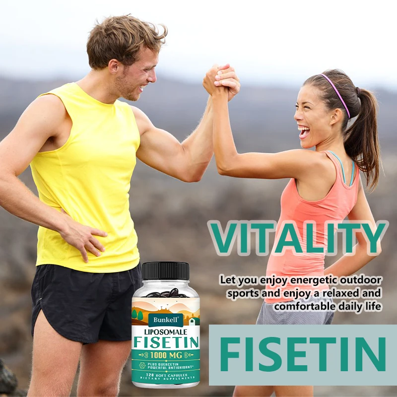 Liposomal Fisetin & Quercetin - High Potency 1200 Mg/Serving Combination Antioxidant Supplement for Optimal Health