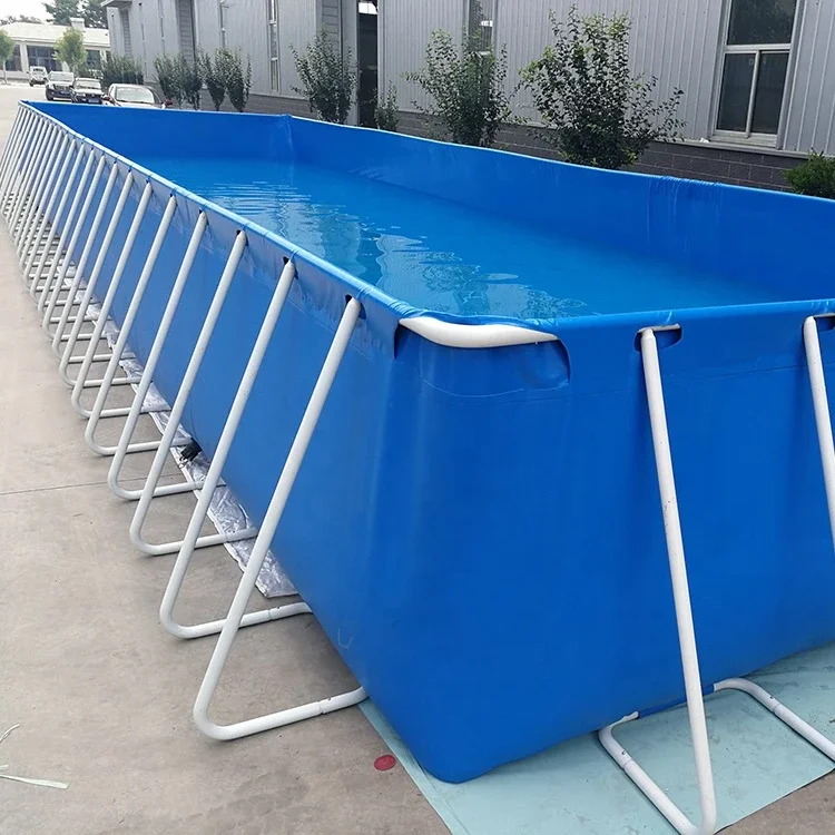 New upgraded and reinforced square steel pipe support tarpaulin fish farming pond tank