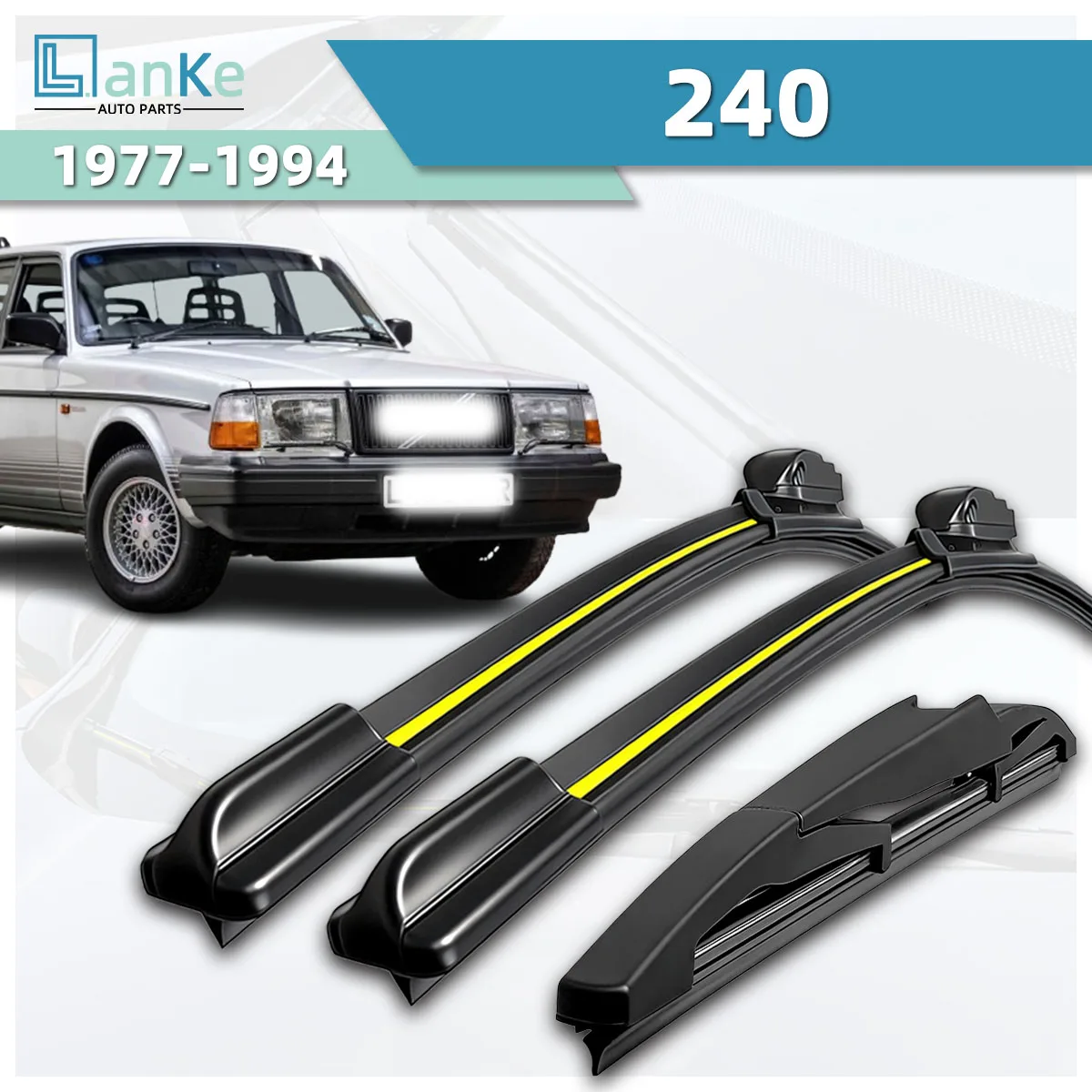 

Suitable For Volvo 240 (1977-1994) Car Wipers Natural Rubber All-Weather Stable And Durable Front Windshield Two-Way Wipers