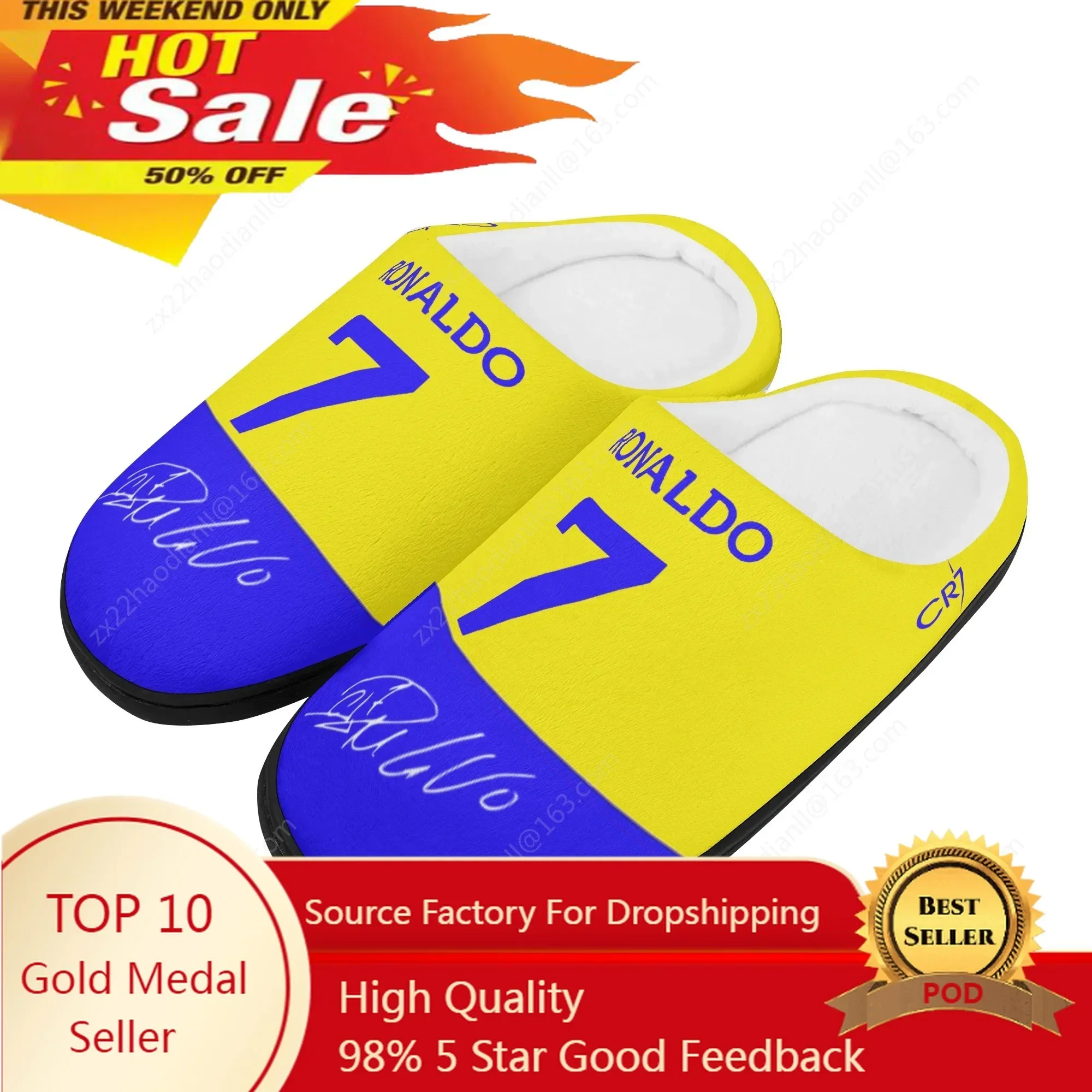 

AI Home Cotton Slippers Najd Men Women CR7 Cristiano Ronaldo Nassr Aalami Faris No 7 Plush Thermal Slipper Custom Shoes