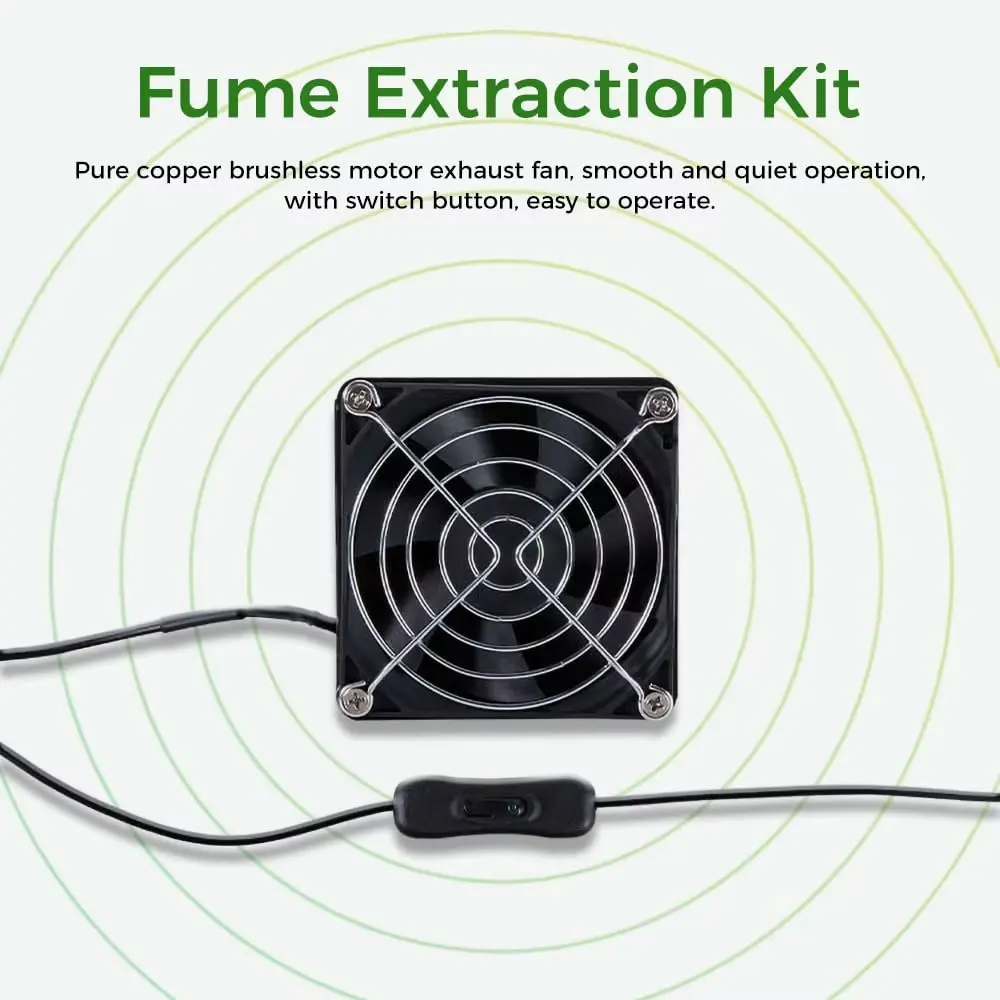 Creality Fume Extraction Kit for 3D Printer & Laser Engraver Enclosure Efficient Ventilation System with Fan Interface