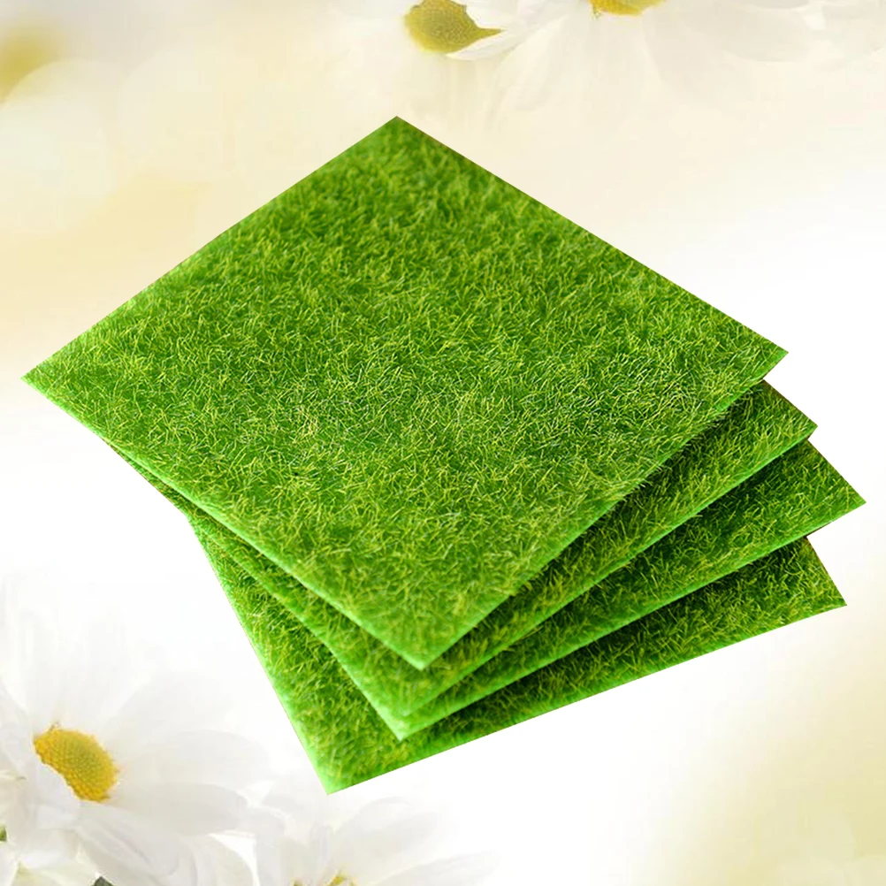 

6pcs Lifelike Moss Artificial Grass Miniature Ornament Garden Lawn Micro Landscape Diy Decoration Pvc Realistic Small Gardening