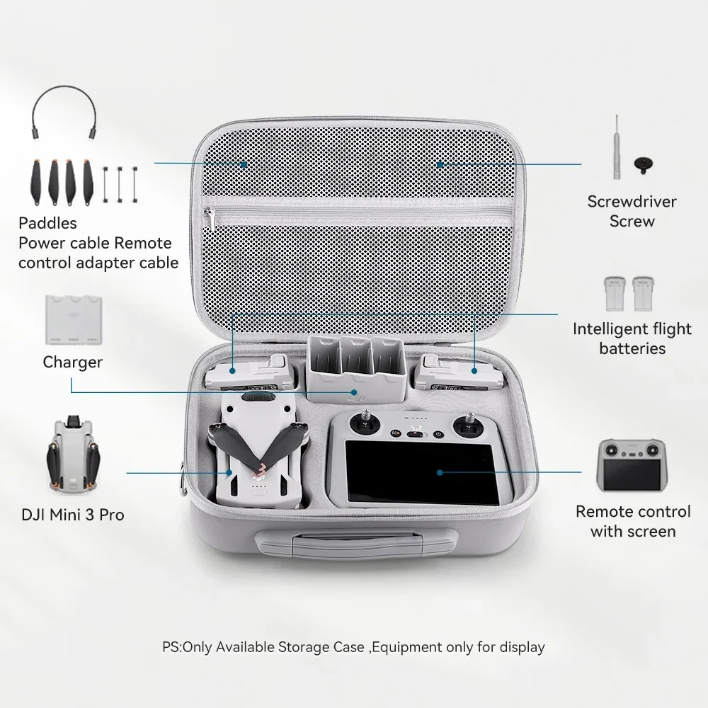 DJI Mini3 Pro 보관 가방, 휴대용 운반 케이스, Mini3 Pro 드론 액세서리, 가죽 스플래시 방지 핸드백