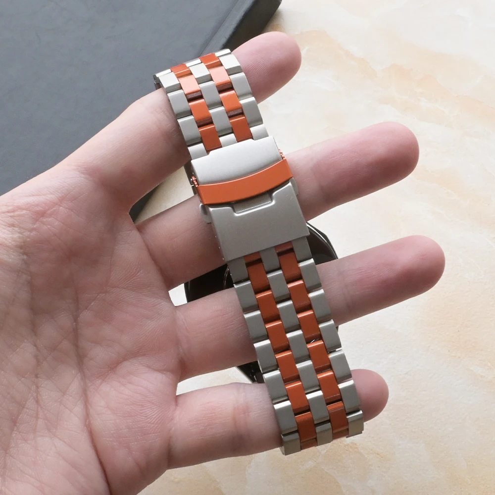 الفولاذ المقاوم للصدأ 26 مللي متر الفرقة لساعة Garmin Fenix 8 51 مللي متر حزام Fenix 7X Pro 51 مللي متر Correa حزام معدني ل Garmin Tactix 7 Pro Delta