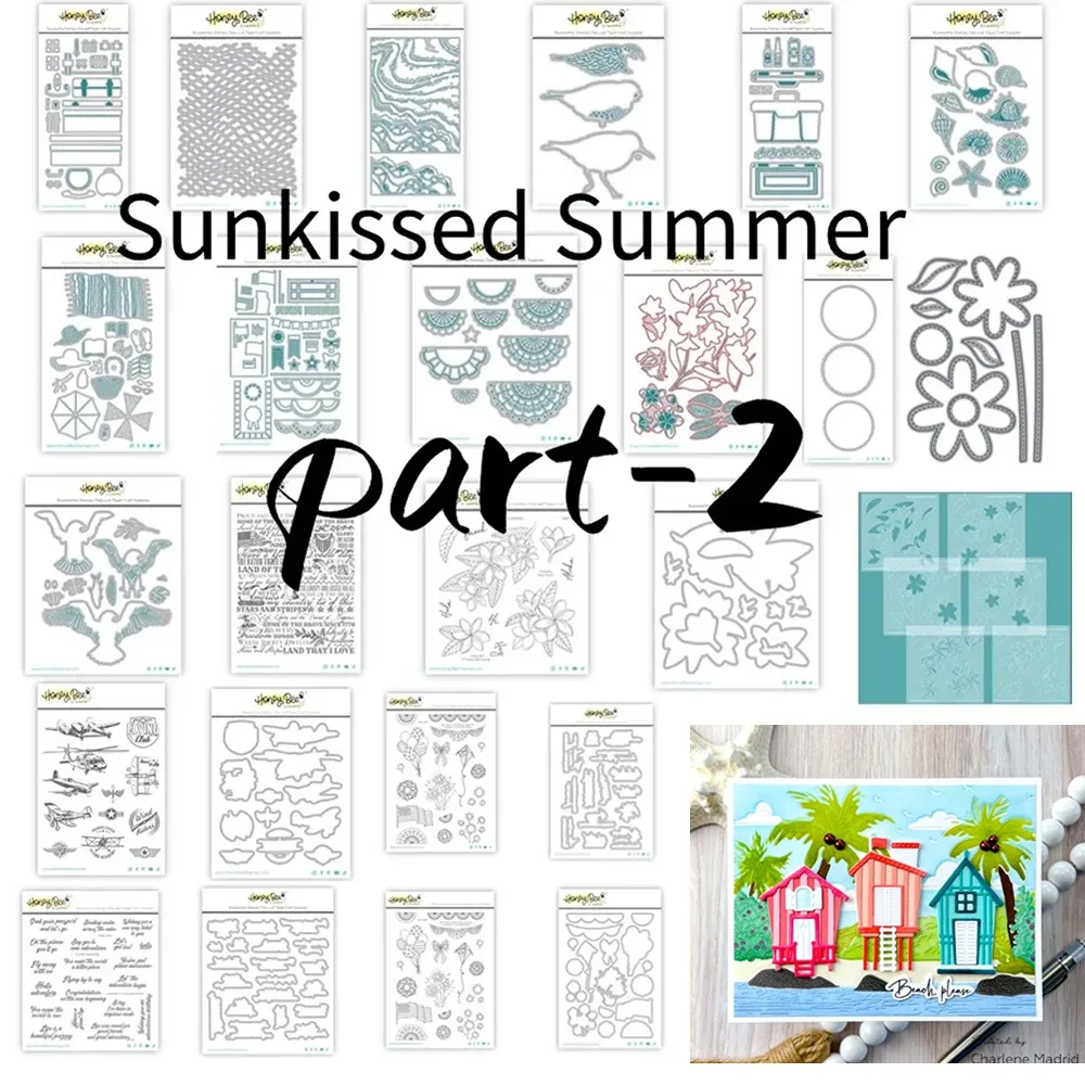 【Sunkissed Summer part-2】Front Porch Summer Dies Scrapbook Diary Decoration Stencil Embossing Template DIY Greeting Card Handmad