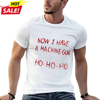 Now I Have A Machine Gun Ho Ho Ho - Die Hard T-shirt Customs Design Your Own Aesthetic Clothing Blanks Workout Shirts for Men
