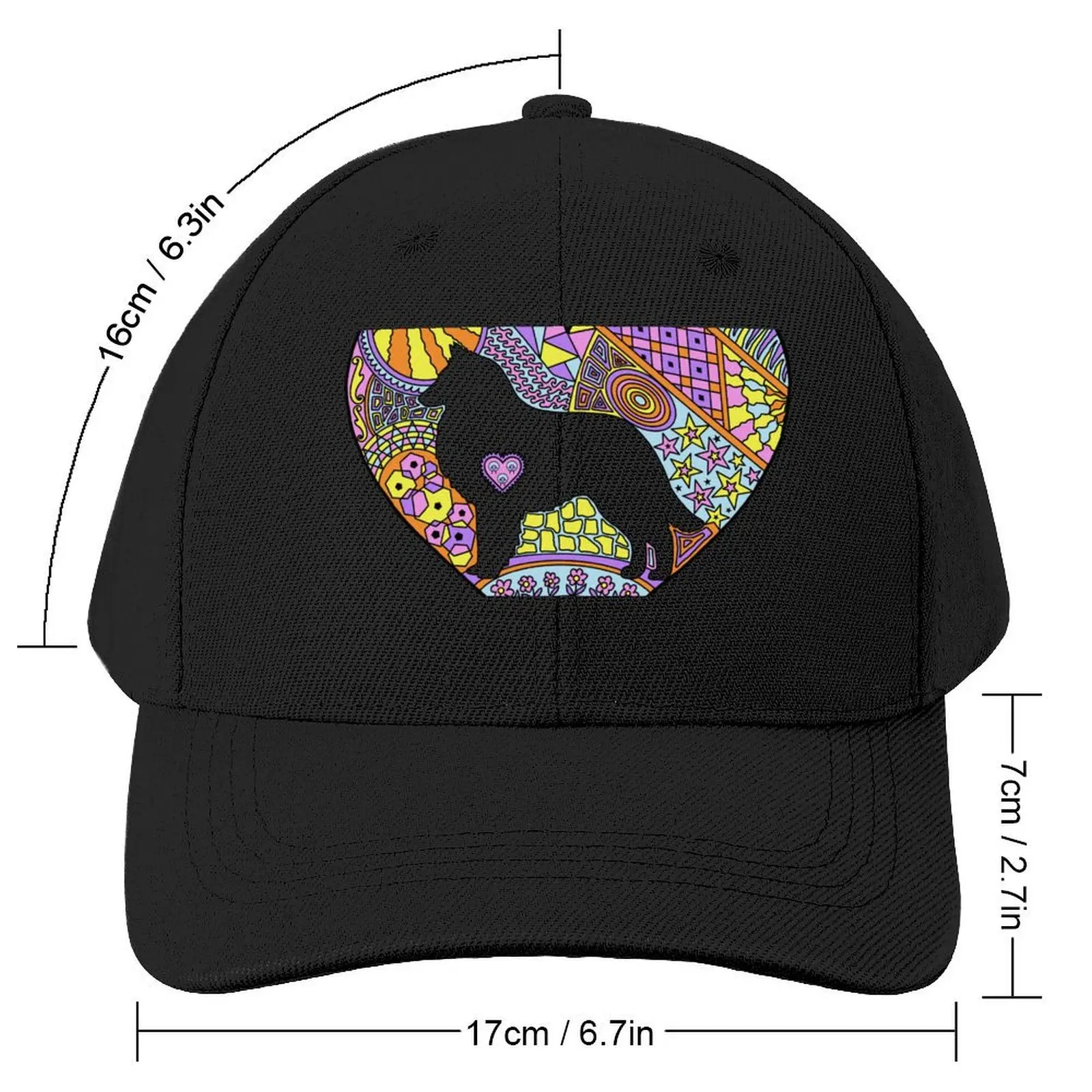 Zentangle Belgian in pastels Baseball Cap sun hat fishing hat Hat Luxury Brand Women's Beach Outlet 2024 Men's