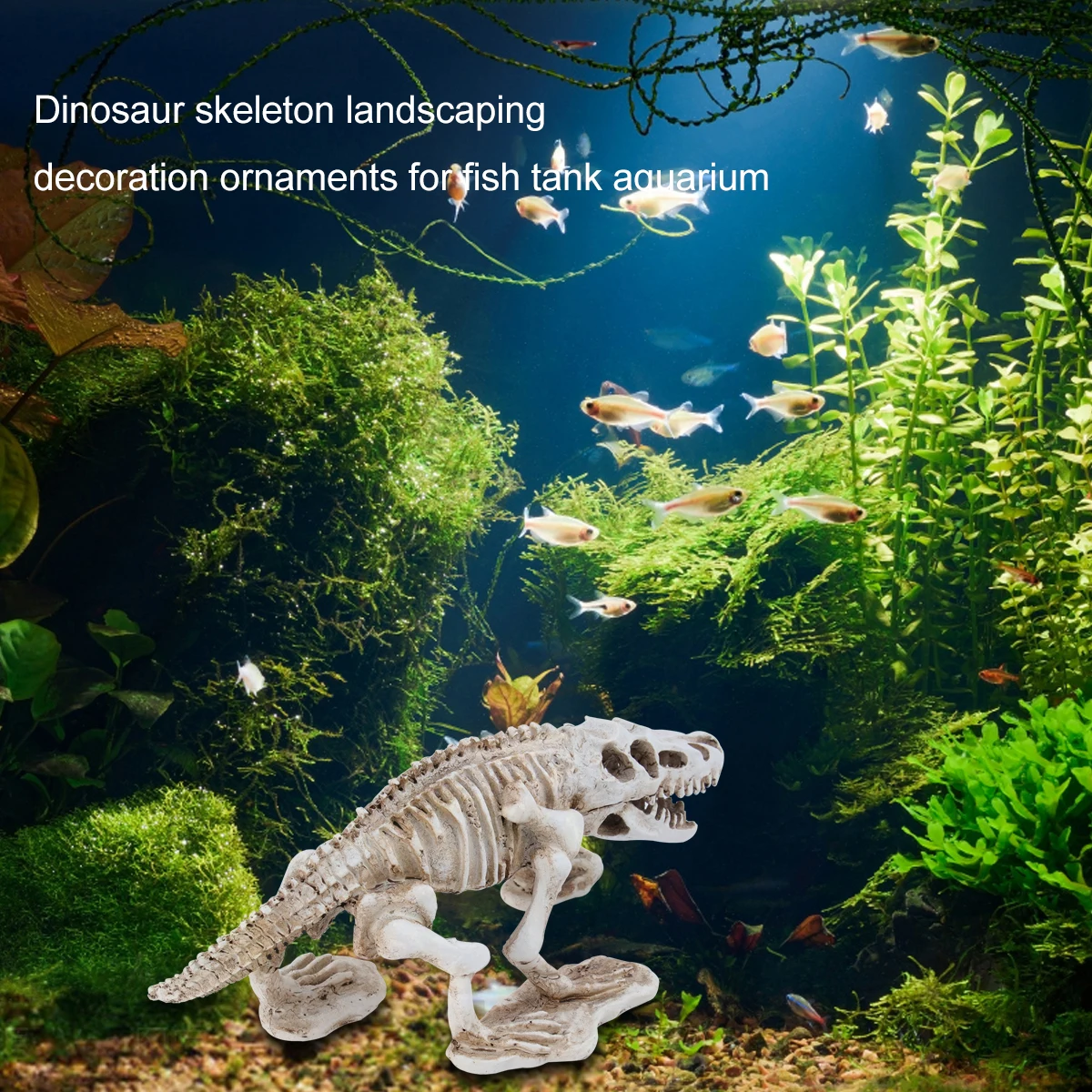 

Dinosaur Decor Resin Lifelike Funny Ornament Home Store Reptile Shelter Hideout Landscape Accessories