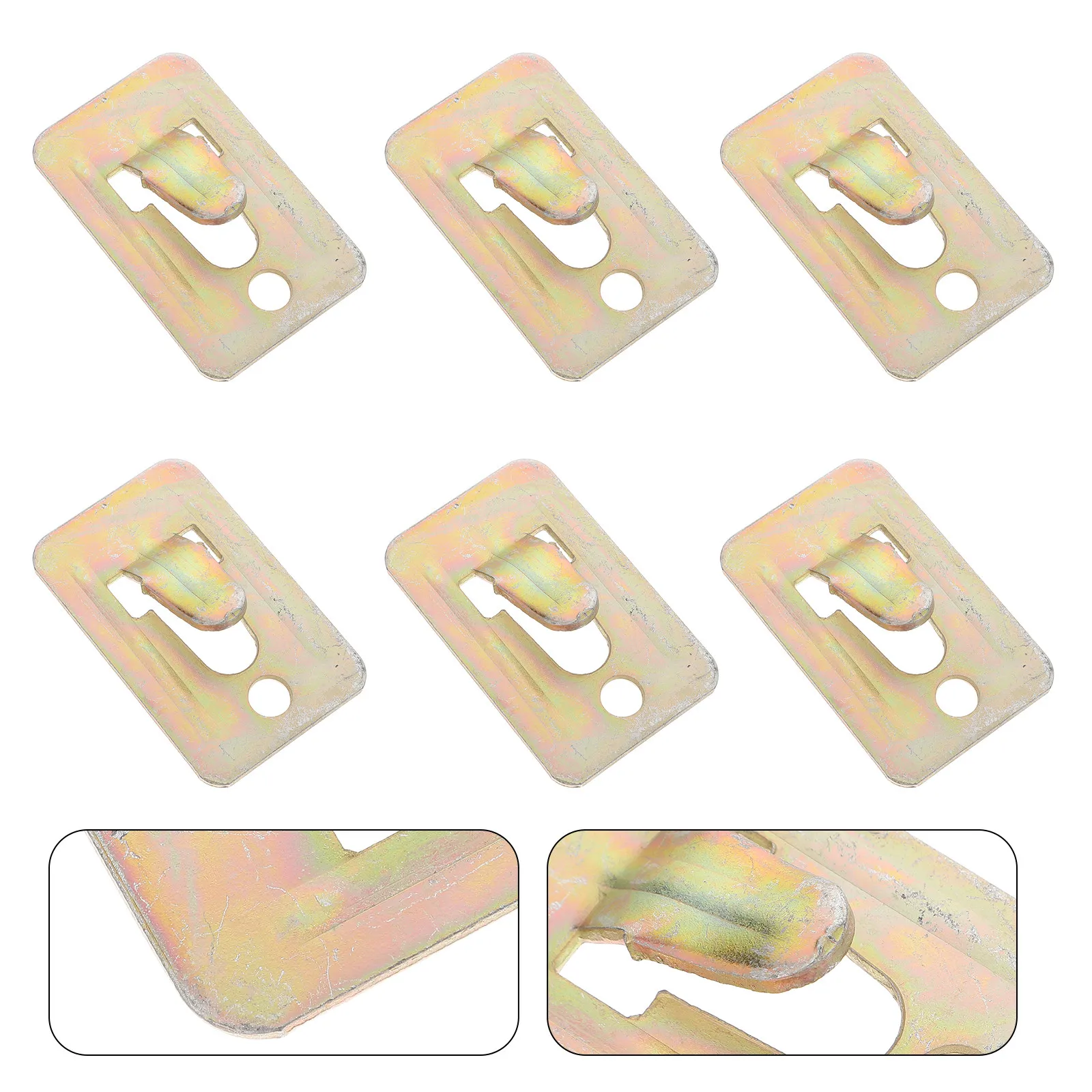 6Pcs Hollow Water Heater Bracket Heavy Duty Wall Mounting Clamp Secure Installation Metal Support Plate for Bathroom Kitchen