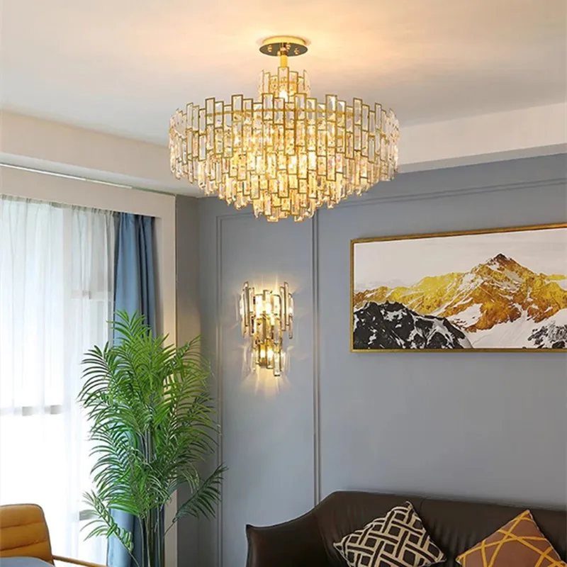

Современная золотая блестящая ветка, хрустальная светодиодная люстра, длинный потолочный подвесной светильник для гостиной, столовой, спальни, стеклянный светильник