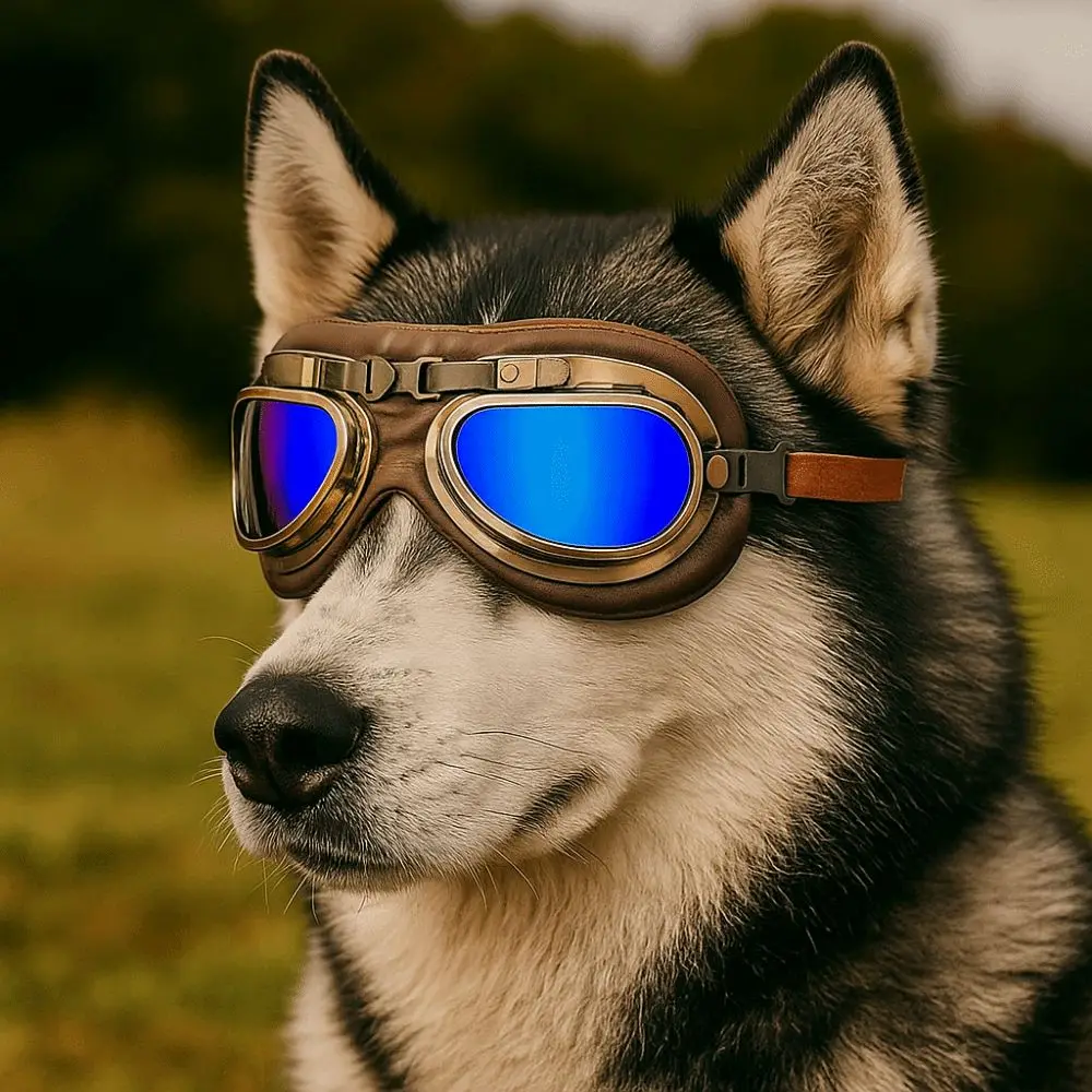 

Adjustable Straps Dog UV Protection Sunglasses Scratch Resistant Foldable Protective Dog Sunglasses Comfortable Fit