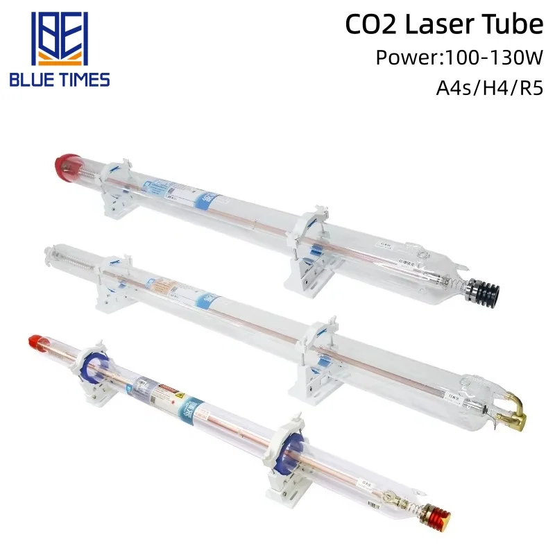 Bluetimes 100-130W CO2 Laser Tube A4s/H4/R5 Length1462/1433/1450mm For Cutting/Engraving Machine Replacement Spare Tube