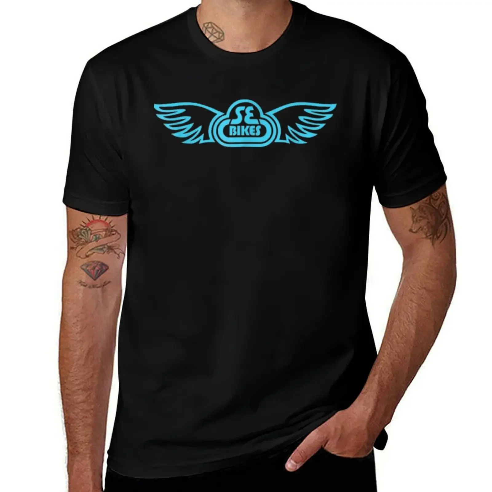 Se Bikes Baby Blue Wing T-Shirt custom t shirt shirts graphic tees blue lock mens plain t shirts