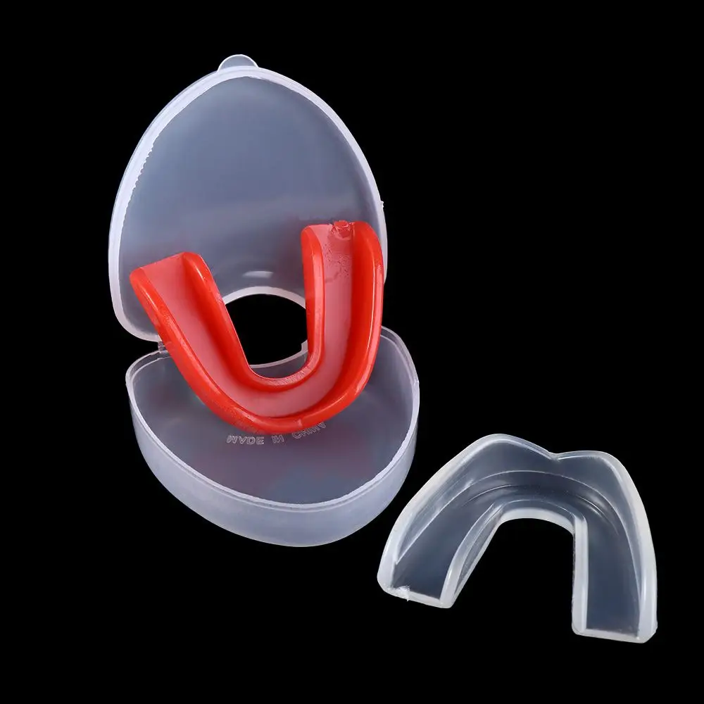 Durable Transparent Children Boxing Rugby Basketball With Plastic Case Box Sports Mouth Guard Adults Mouthguard Teeth Protector