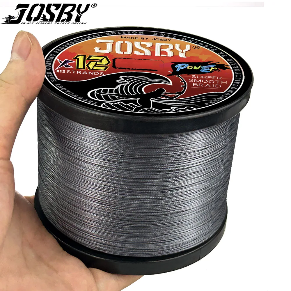 JOSBY 12 Strands Multifilament PE Braided Fishing Line 500M 300M 1000M 100M Super Strong Japanese Sea Seawater Smooth Wire Pesca