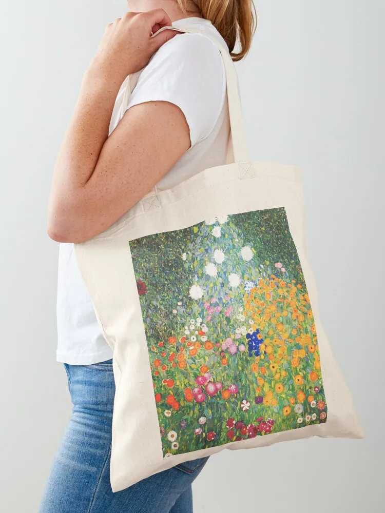 

Flower Garden by Gustav Klimt Tote Bag shopper bags for women shoping bag tote bag university foldable reusable