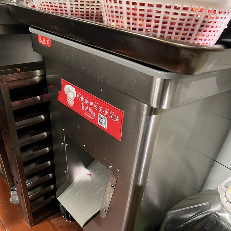Industrial Vertical Meat Slicer High Power Output for Slaughterhouse & Processing Plant