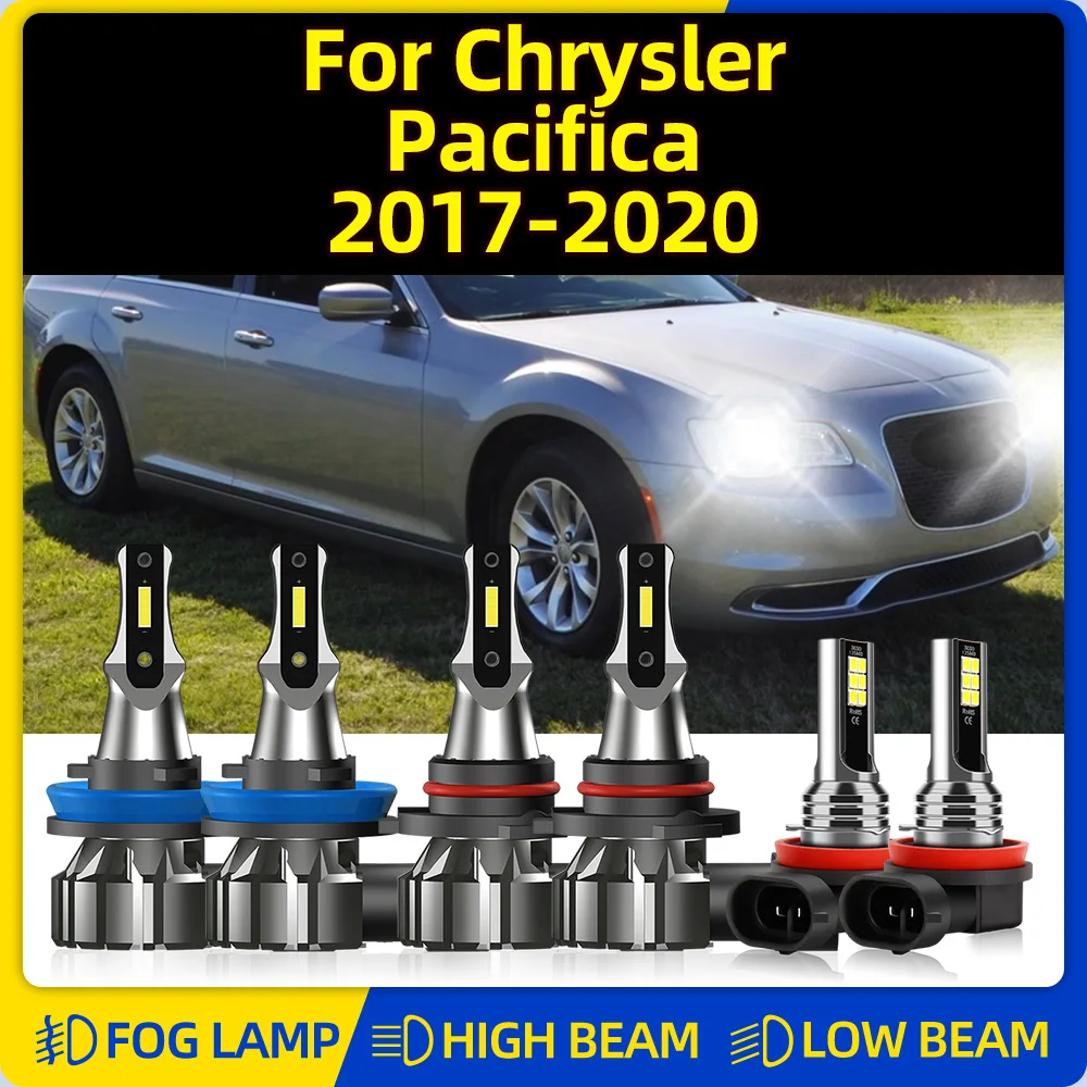 

Автомобильные фонари, 6000 лм, турбо автомобильные фонари, 2017 K, белые Противотуманные фары 12 В для Chrysler Pacifica 2018, 2019, 2020,