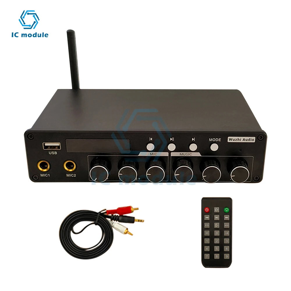 

TPA3116D2 Bluetooth Amplifier DC 12-24V 200W Digital Audio Power Amplifiers ZK-A1200 for Home Theater Theater Ktv