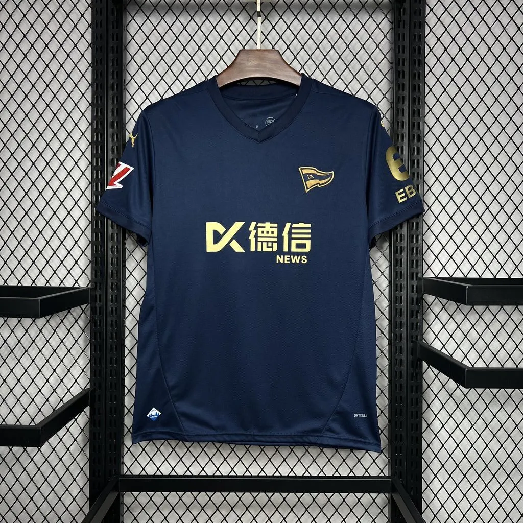 Men's 2024/25 Deportivo Alaves Third Away Navy Blue Shirt