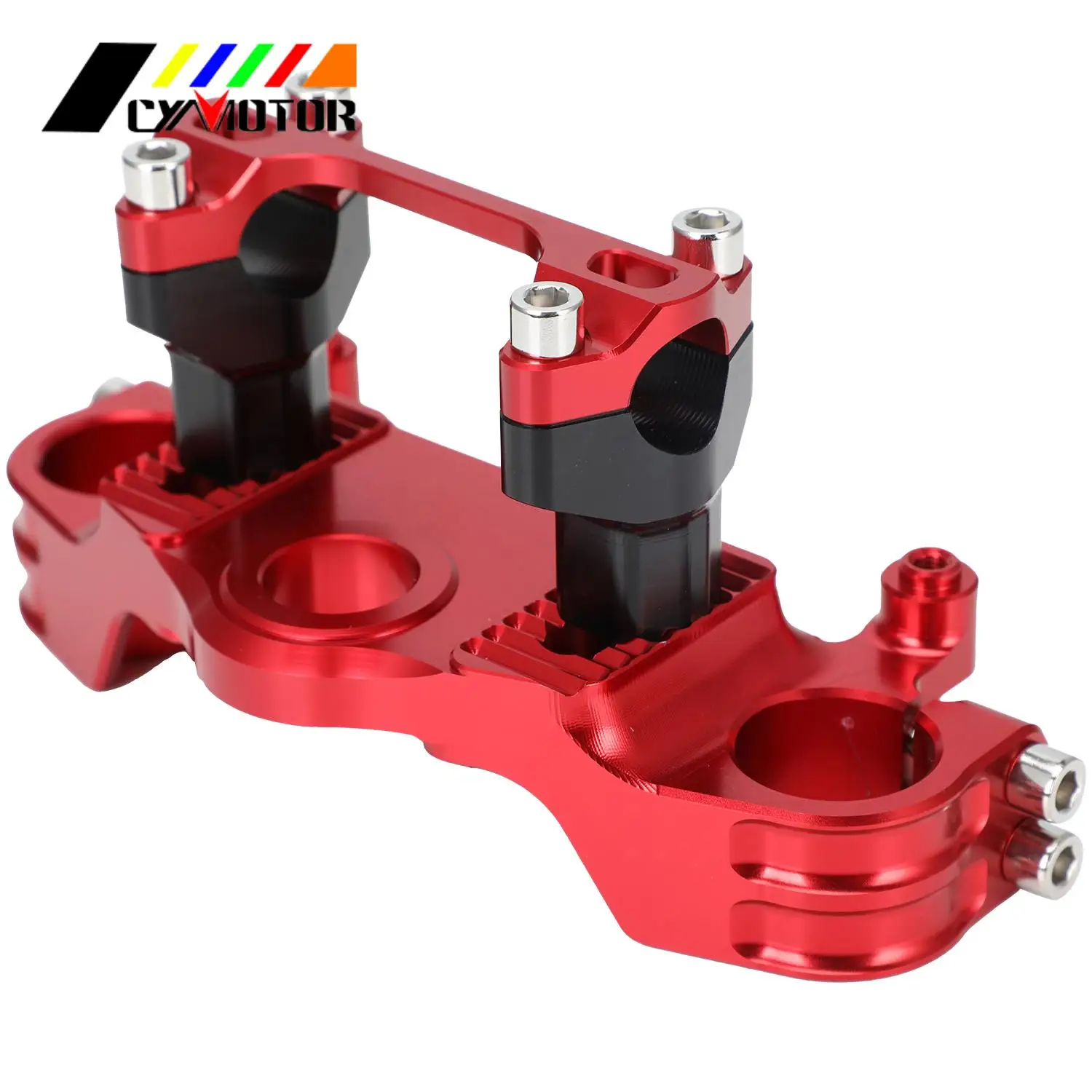 Motorcycle CNC Triple Clamp Bar Mount For HONDA CRF110F CRF125F CRF125FB 2019 2020 2021 2022 2023 2024 Aluminum Black Red