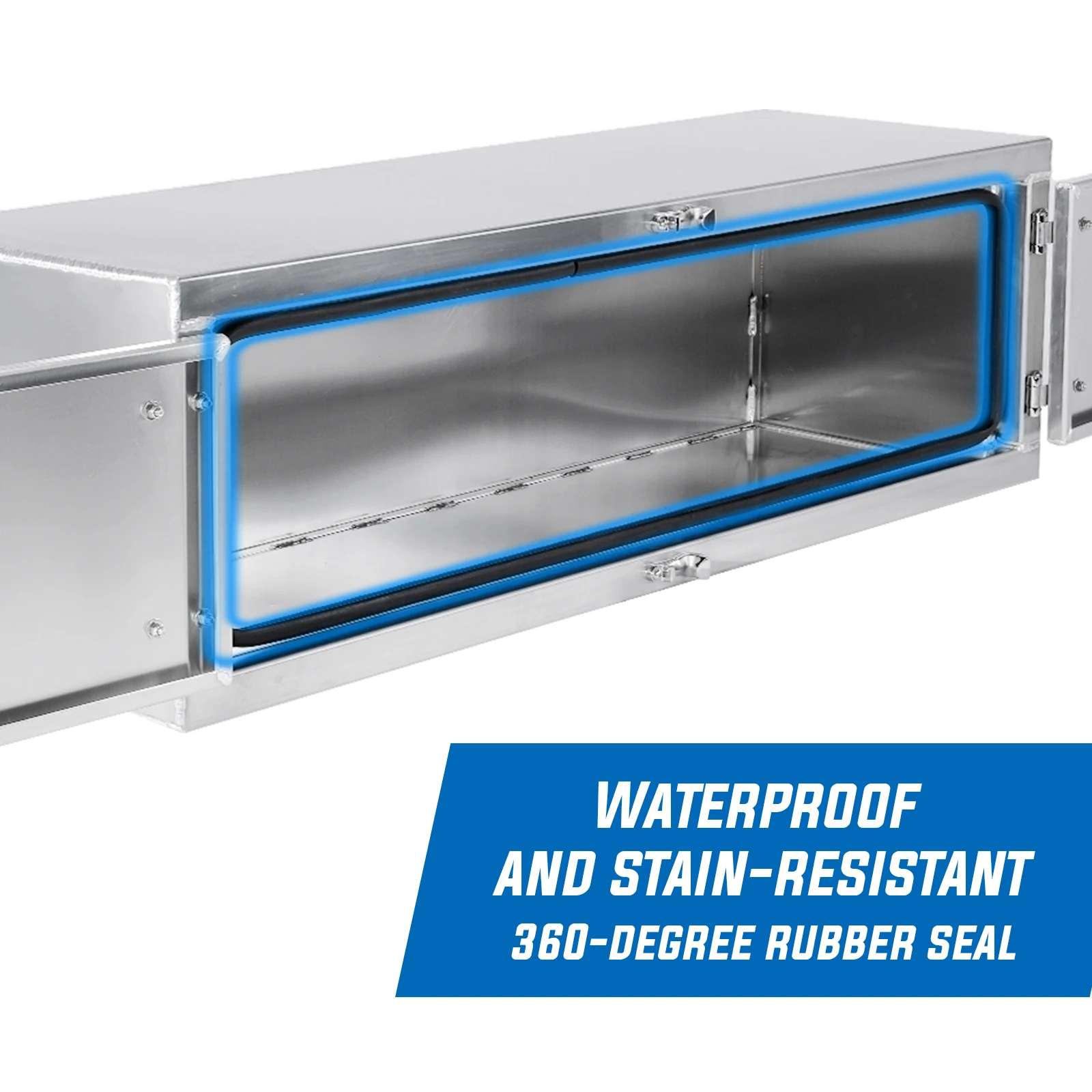 

Ящик для инструментов под кузов грузовика, 18 x 18 x 60 дюймов, с замком Cam Lock, двойные распашные двери, алюминиевый, для платформенных прицепов и рабочих грузовиков