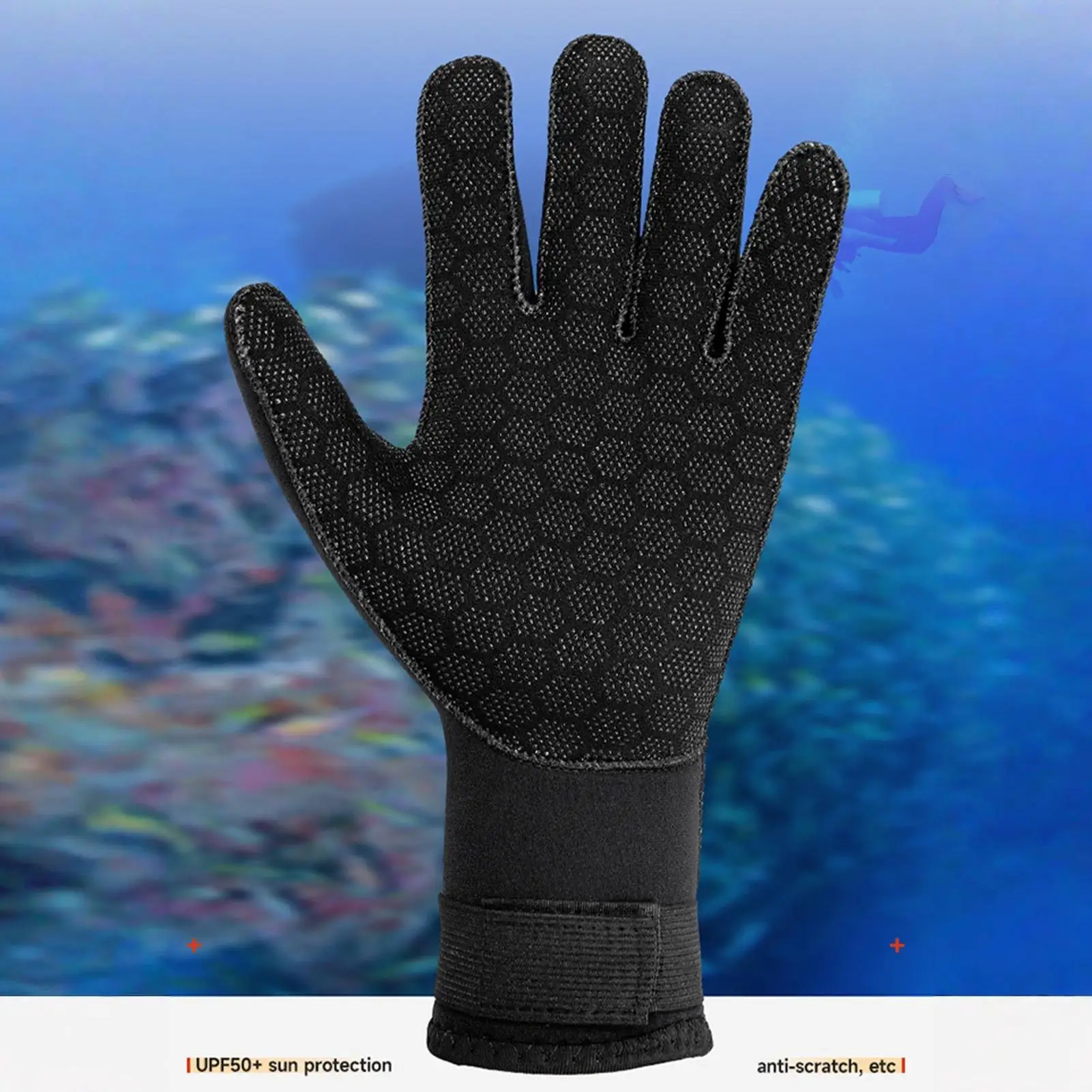 

Перчатки для гидрокостюма, теплые, противоскользящие, регулируемые, универсальные, 3 мм, для снорклинга, для мужчин и женщин, для серфинга, для гребли, для каякинга