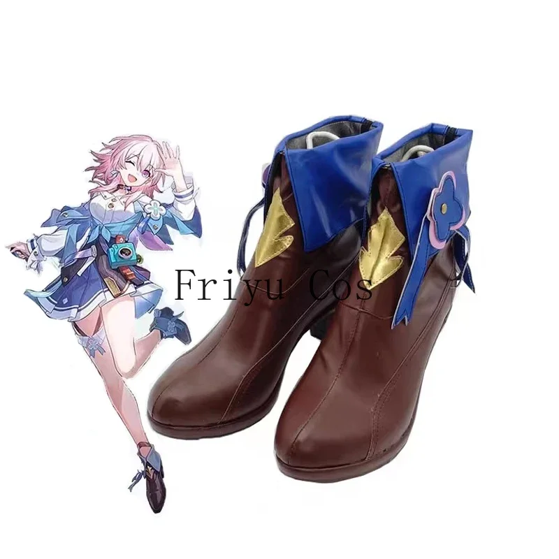 

March 7th Honkai Impact Honkai Star Rail Cosplay Shoes Boots Game Anime Halloween Christmas For Women Men PU Leather High Heels
