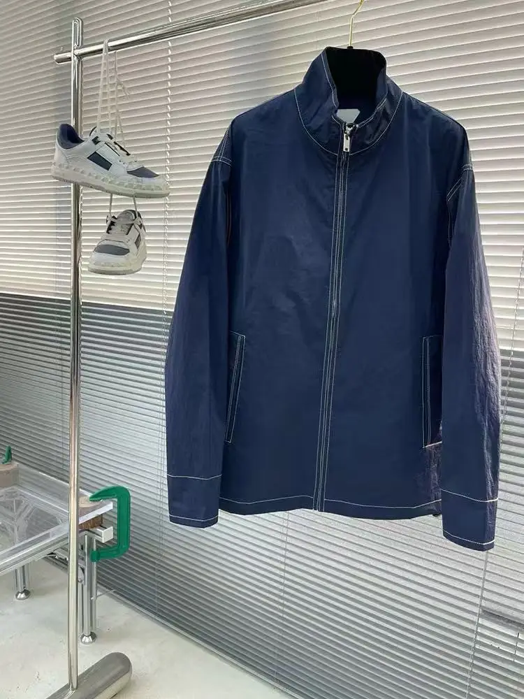 

Men's Spring and Autumn New Fiber Quick drying Breathable Color blocking Splicing Casual Set