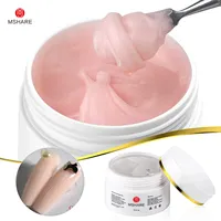MSHARE 50g Shimmer Pink White Acrylic Gel Extension Acryl Hard Gel Nails Sculpting Gel Nail Construction Professional
