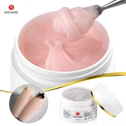 MSHARE 50g Shimmer Pink White Acrylic Gel Extension Acryl Hard Gel Nails Sculpting Gel Nail Construction Professional