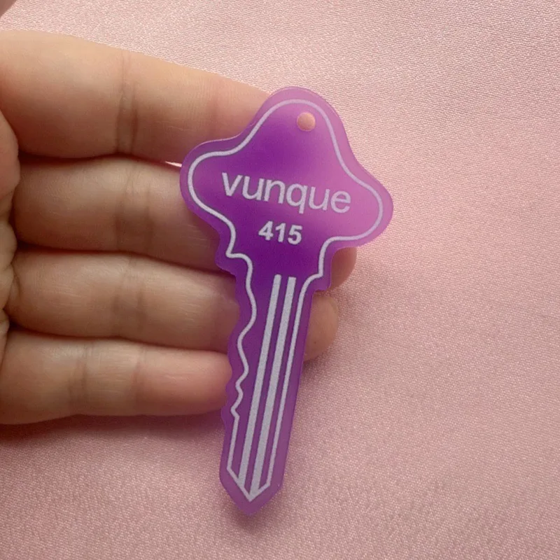 7pcs Acrylic Jelly Color Key Shape Pendant DIY Handmade Keychain Necklace Pendant Accessories Material - view 5