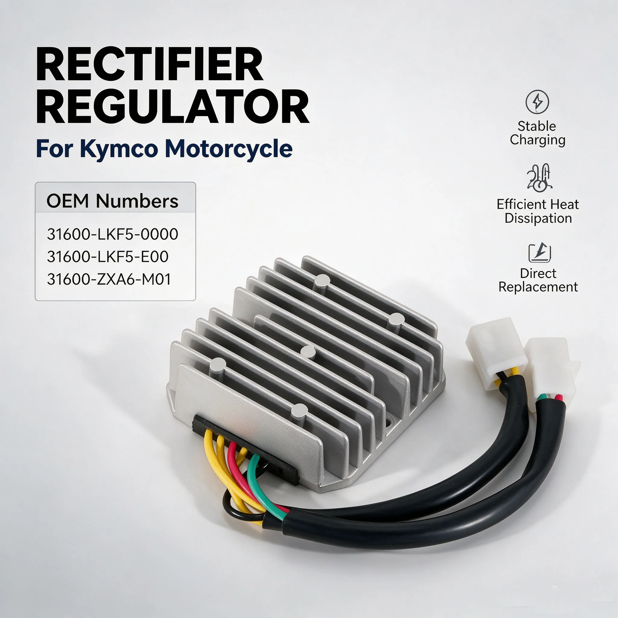 Voltage Regulator Rectifier For Kymco K-XCT 200i/400i AK 550i Euro 5 CV3 550 K-XCT 125i ABS K-XCT 300i OEM:31600-LKF5-0000