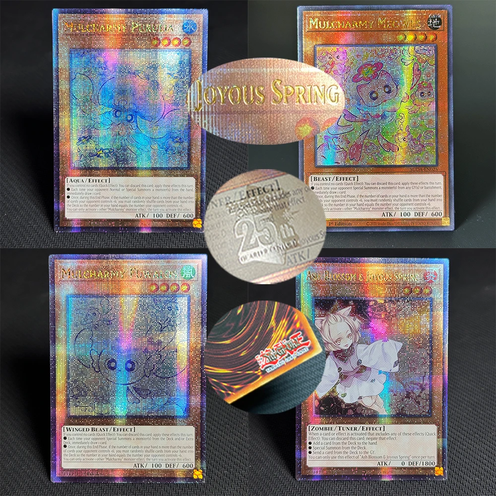 

ЮГО! Proxy TCG Game Foil Cards QCRВысококачественные редкие карты DIY Mulcharmy Purulia Ash Blossom и Joyous Spring Mulcharmy Fuwalos