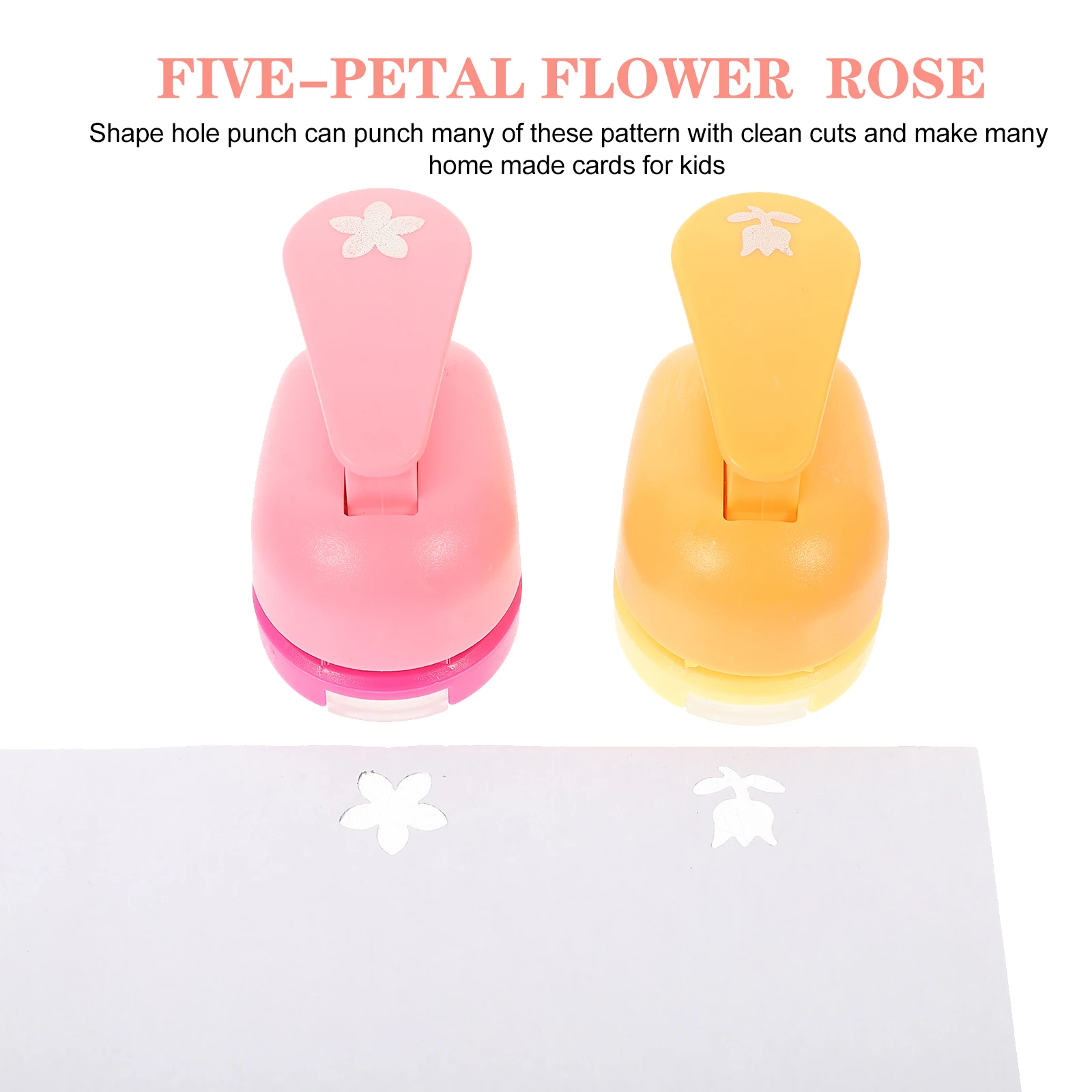 

2 Pcs Hole Punch Practical Punches for Paper Crafts Puncher Metal Scrapbook Shape Iron