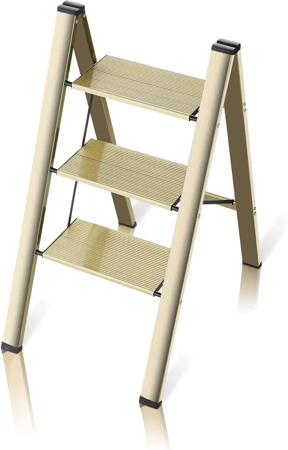 

Wider Upgraded Non-Slip Treads, Portable Lightweight Ladder for Home and Kitchen, Holds up to 330 Lbs.