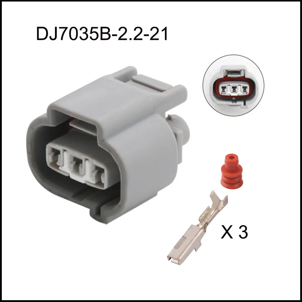 

100SET DJ7035B-2.2-21 auto Waterproof connector cable 3 pin automotive Plug famale male socket Includes terminal seal