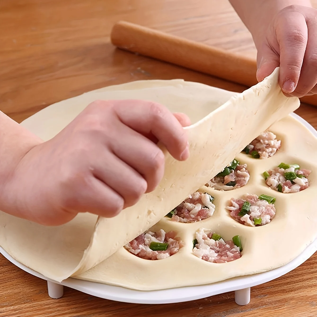1 szt. - prosta chińska forma do pierogów, prasa do ciasta kuchennego, forma do robienia ravioli, gadżety do narzędzi cukierniczych