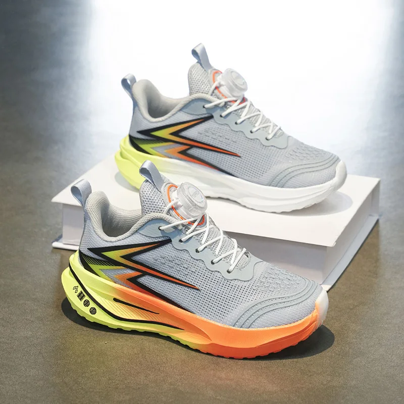 

Lightweight Children Athletic Shoes Breathable Mesh Upper Casual Outdoor Training Play Shoes