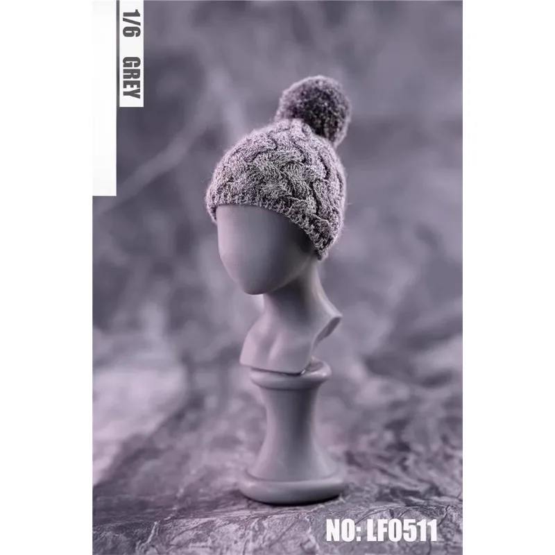 HASUKI 1/6 Schaal Vrouwelijke Soldie RMultiple Kleuren Hoed Handgemaakte Haarbal Gebreide Muts Model voor 12 ''Actiefiguren Hoofd Sculptuur