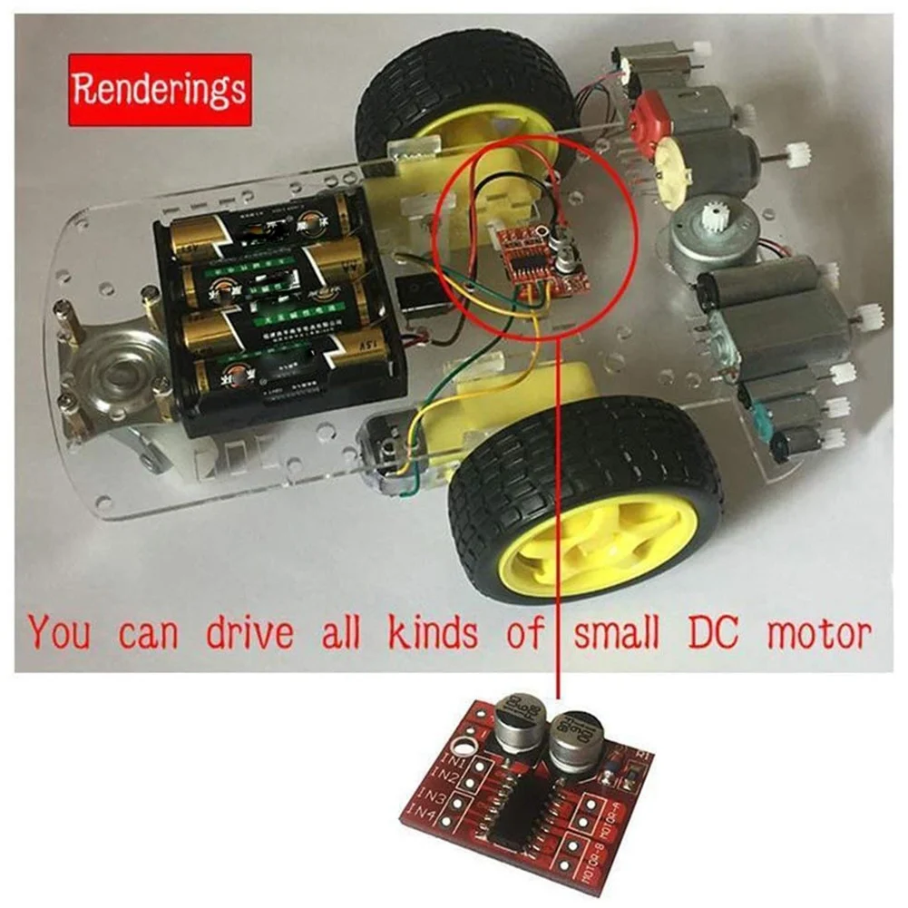 6 Pack L298N DC Motor Driver, MX1508 Dual Channel 1.5A 2 Way PWM Speed Controller Dual H-Bridge Replace Stepper
