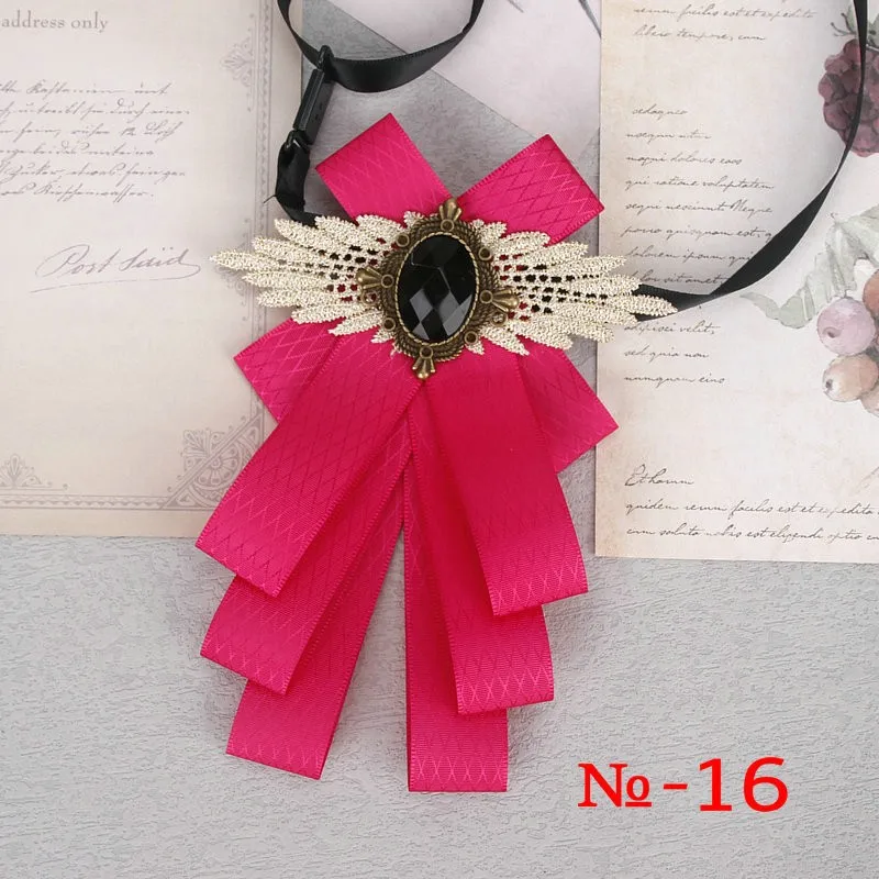 57 farben Wunderschöne Band Bowtie Schwarz Schmuck Metall Männer Hochzeit Party Schmetterling Weibliches Hemd Zubehör Damen Luxus Pin Fliege – Detail 22