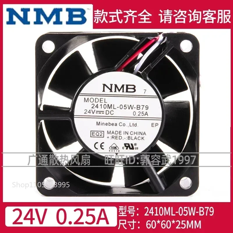 for NMB 2410ML-05W-B79 6025 24V 0.25A 6CM 3-wire Fanuc alarm cooling fan