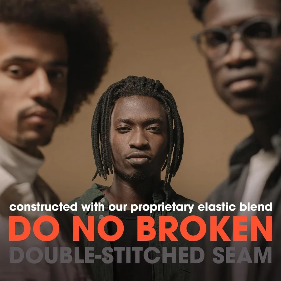 10 elastici per capelli da uomo intrecciati, bobine elastiche per capelli per panini, capelli ricci e spessi