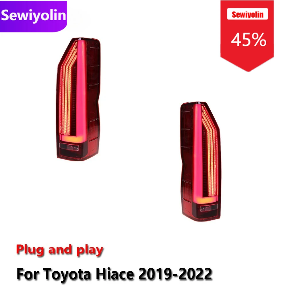 

Car DRL LED Tail Light Assemblies For Toyota Hiace 2019-2022 Auto Fog DRL Brake Turn Signal Lamp Plug And Play