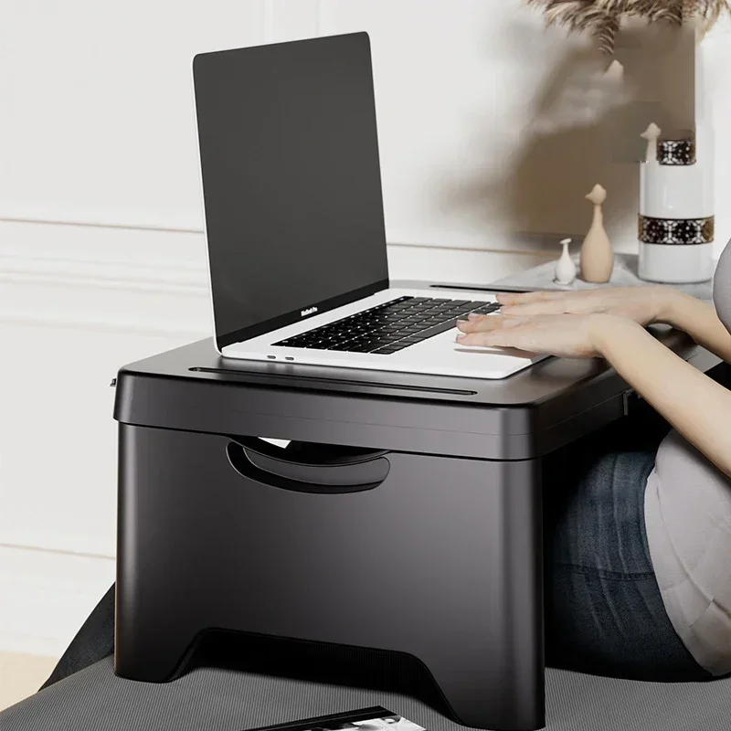 Foldable Office Computer Desk, Multi Functional Plastics Bed Small Table, Dormitory Student Study Desk, Bede Stool